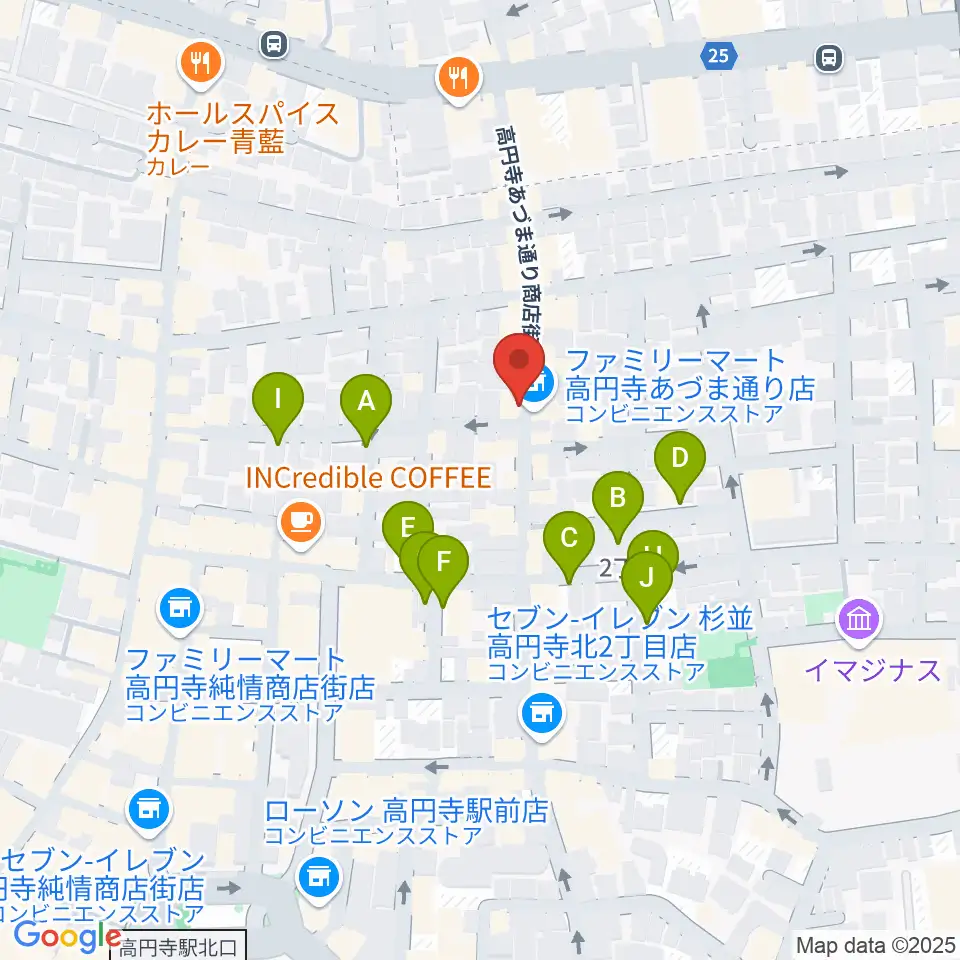 高円寺ヨーロピアンパパ周辺の駐車場・コインパーキング一覧地図