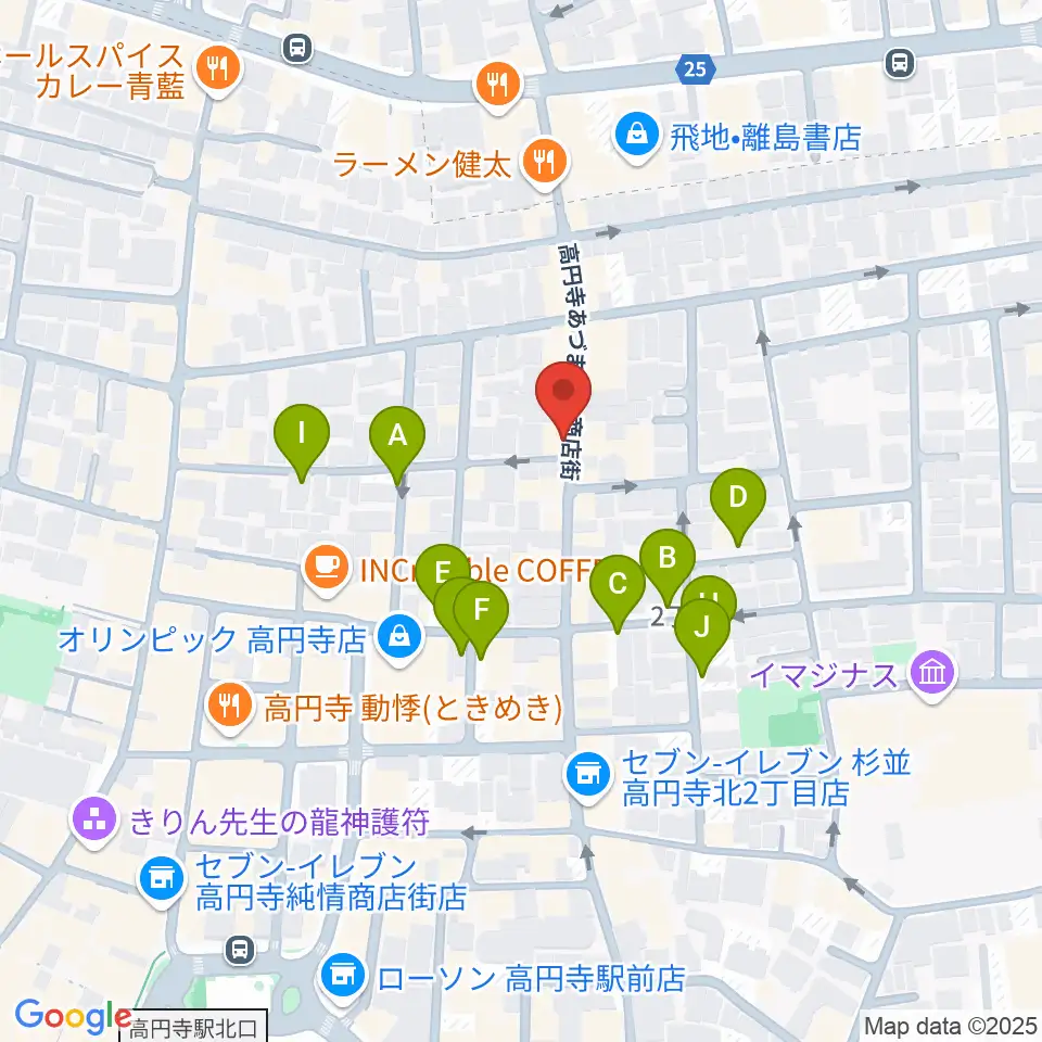 高円寺ヨーロピアンパパ周辺の駐車場・コインパーキング一覧地図