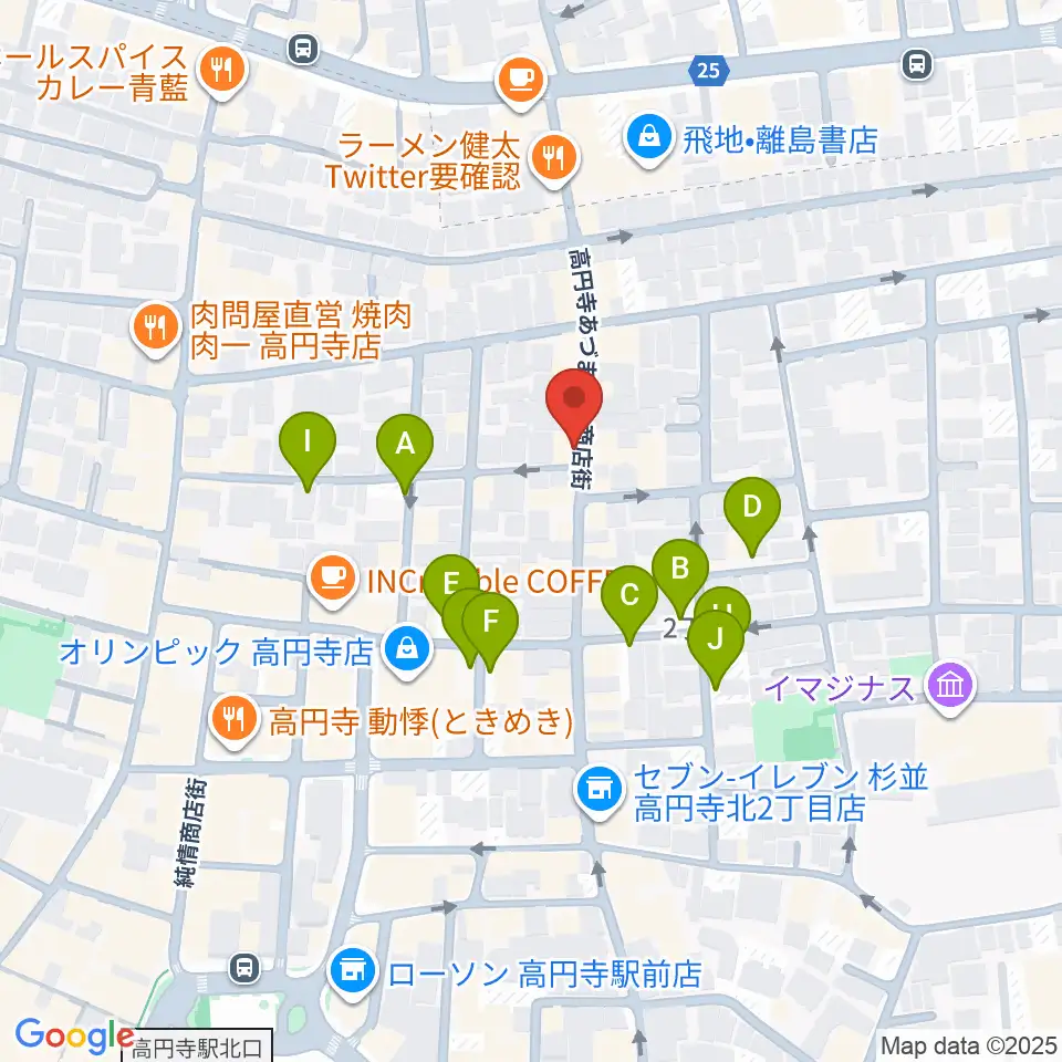 高円寺ヨーロピアンパパ周辺の駐車場・コインパーキング一覧地図