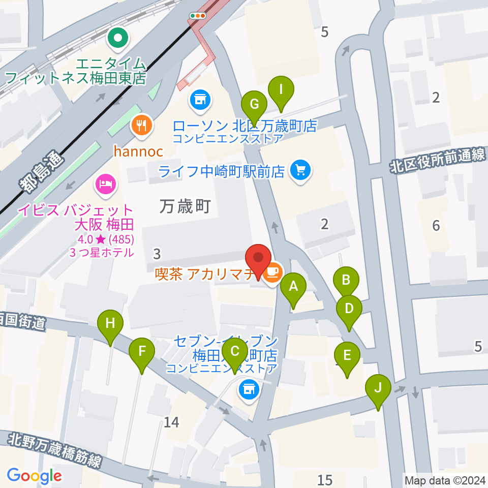 バンブーミュージック周辺の駐車場・コインパーキング一覧地図