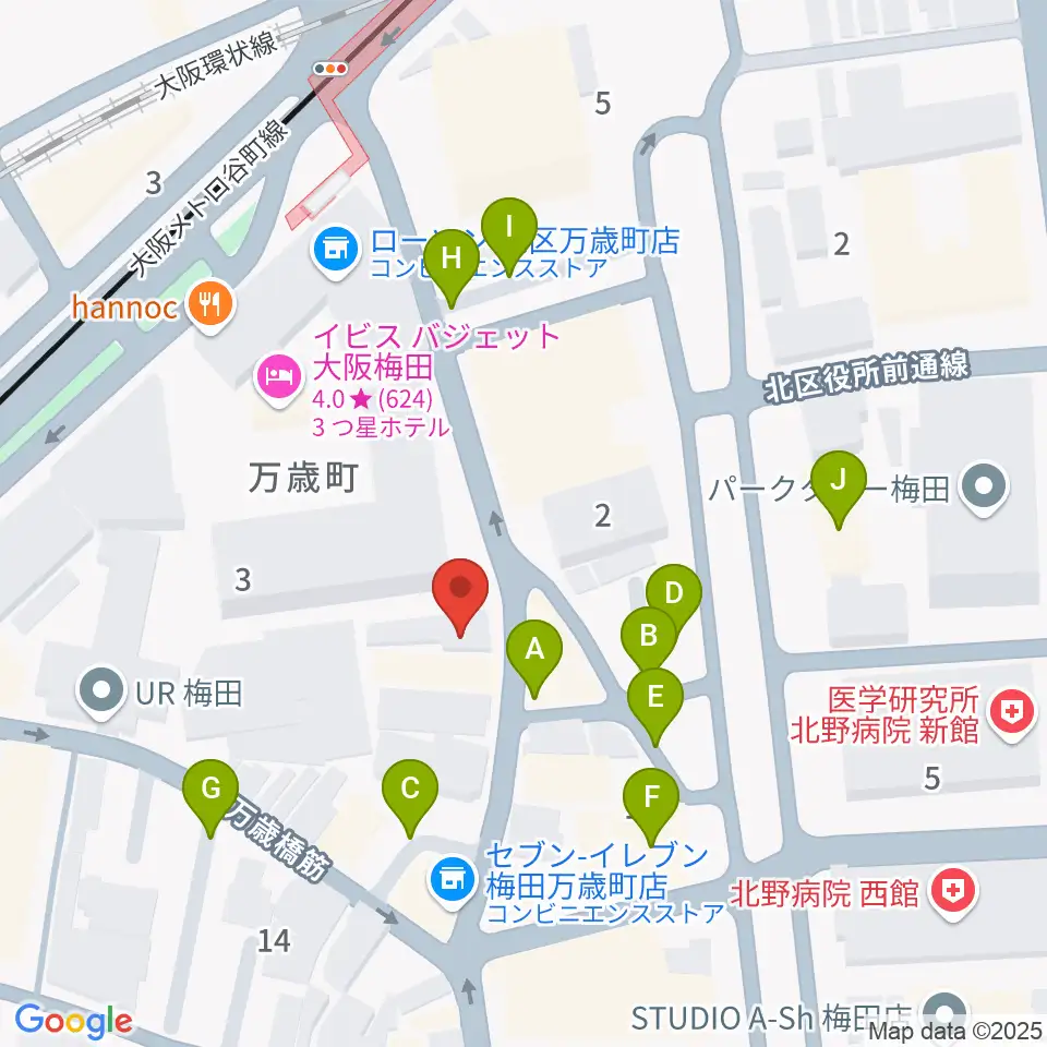 バンブーミュージック周辺の駐車場・コインパーキング一覧地図