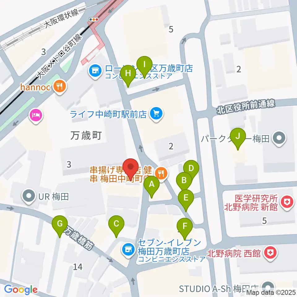 バンブーミュージック周辺の駐車場・コインパーキング一覧地図
