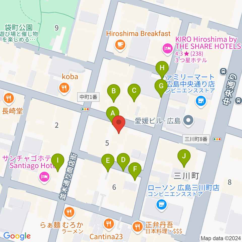 広島ダムレコーズ周辺の駐車場・コインパーキング一覧地図