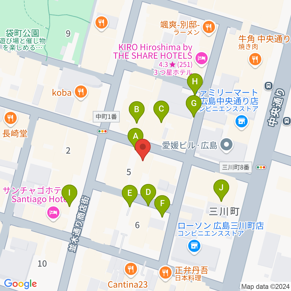 広島ダムレコーズ周辺の駐車場・コインパーキング一覧地図