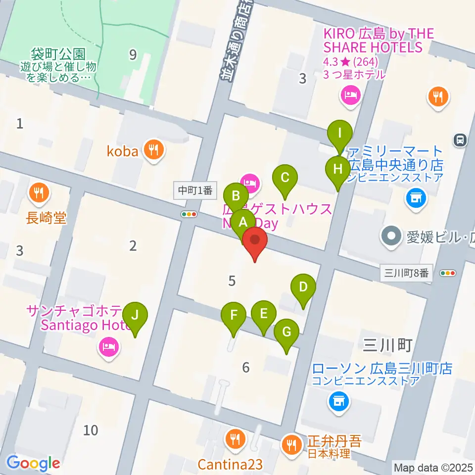 広島ダムレコーズ周辺の駐車場・コインパーキング一覧地図