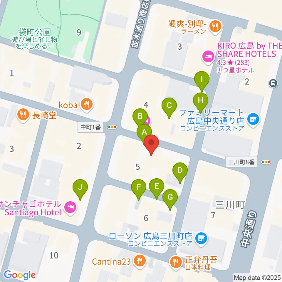 広島ダムレコーズ周辺の駐車場・コインパーキング一覧地図