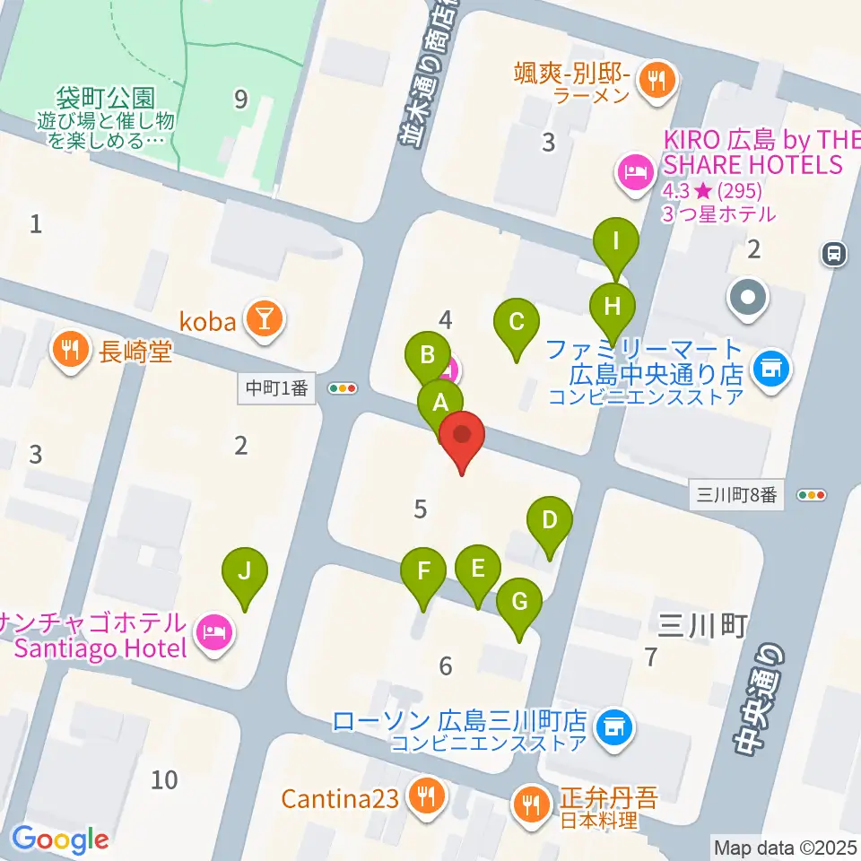 広島ダムレコーズ周辺の駐車場・コインパーキング一覧地図