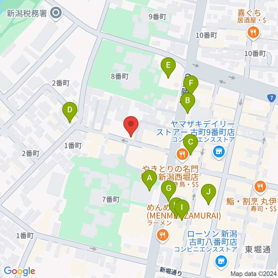 新潟 Live Bar Mush周辺の駐車場・コインパーキング一覧地図