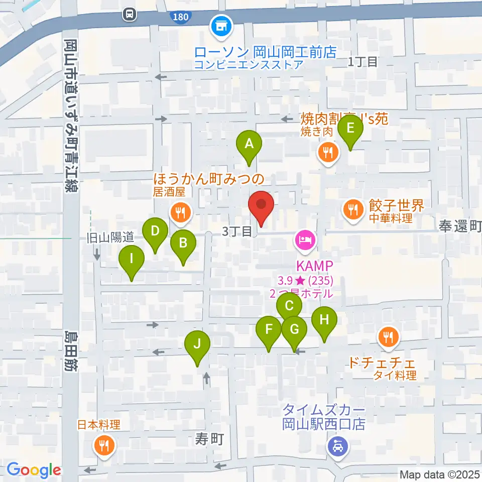 MEDEL MUSIC周辺の駐車場・コインパーキング一覧地図
