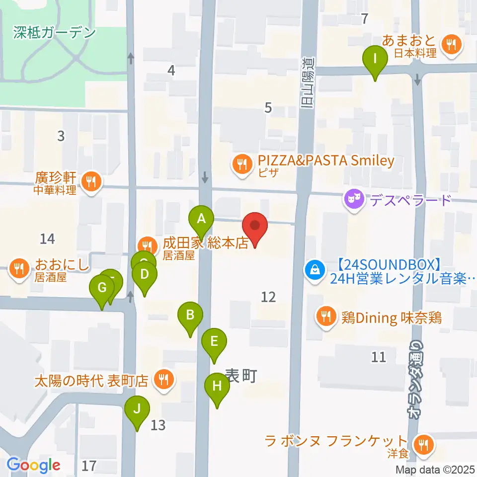 岡山ブルーブルース周辺の駐車場・コインパーキング一覧地図