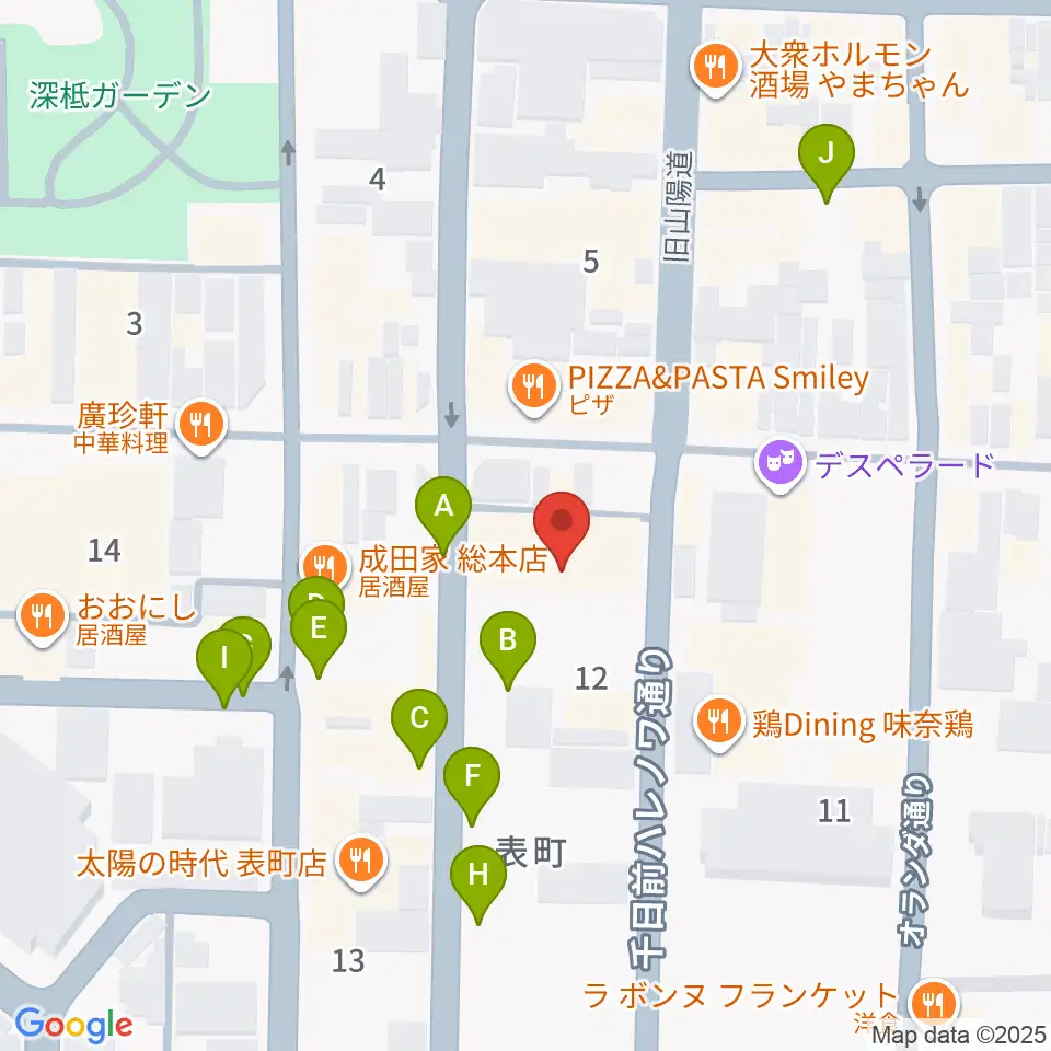 岡山ブルーブルース周辺の駐車場・コインパーキング一覧地図