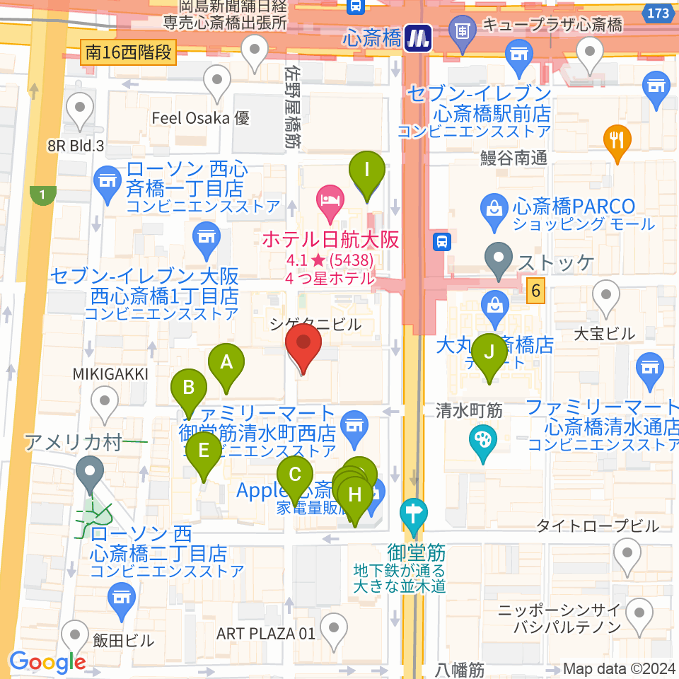 VOXMUSIC周辺の駐車場・コインパーキング一覧地図
