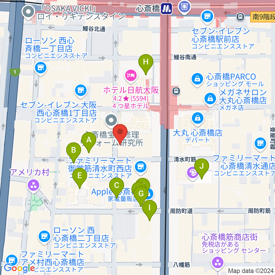 VOXMUSIC周辺の駐車場・コインパーキング一覧地図