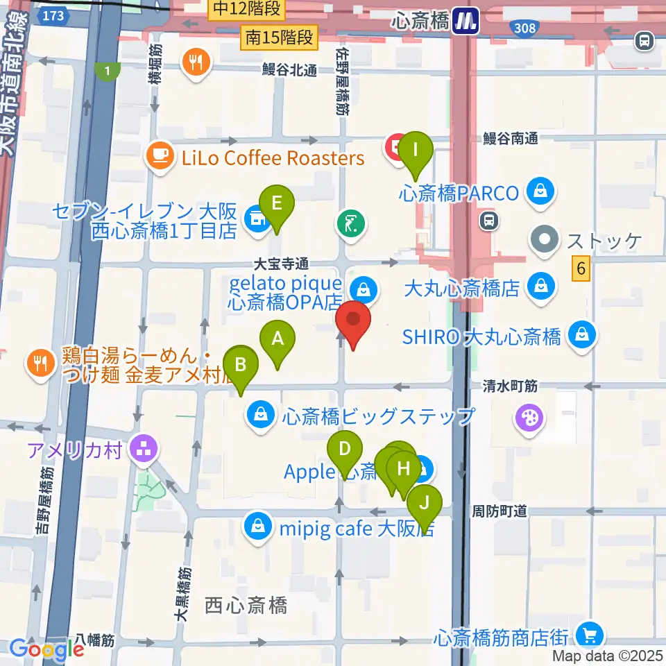 VOXMUSIC周辺の駐車場・コインパーキング一覧地図
