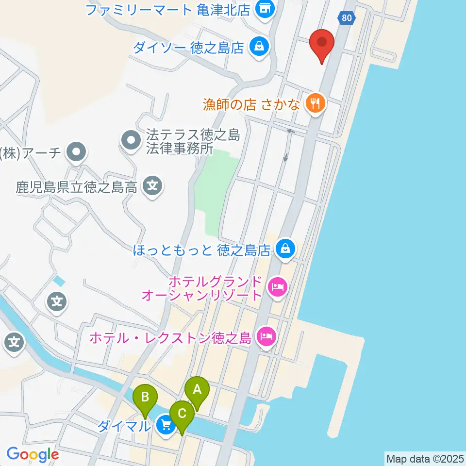 徳之島町文化会館周辺の駐車場・コインパーキング一覧地図