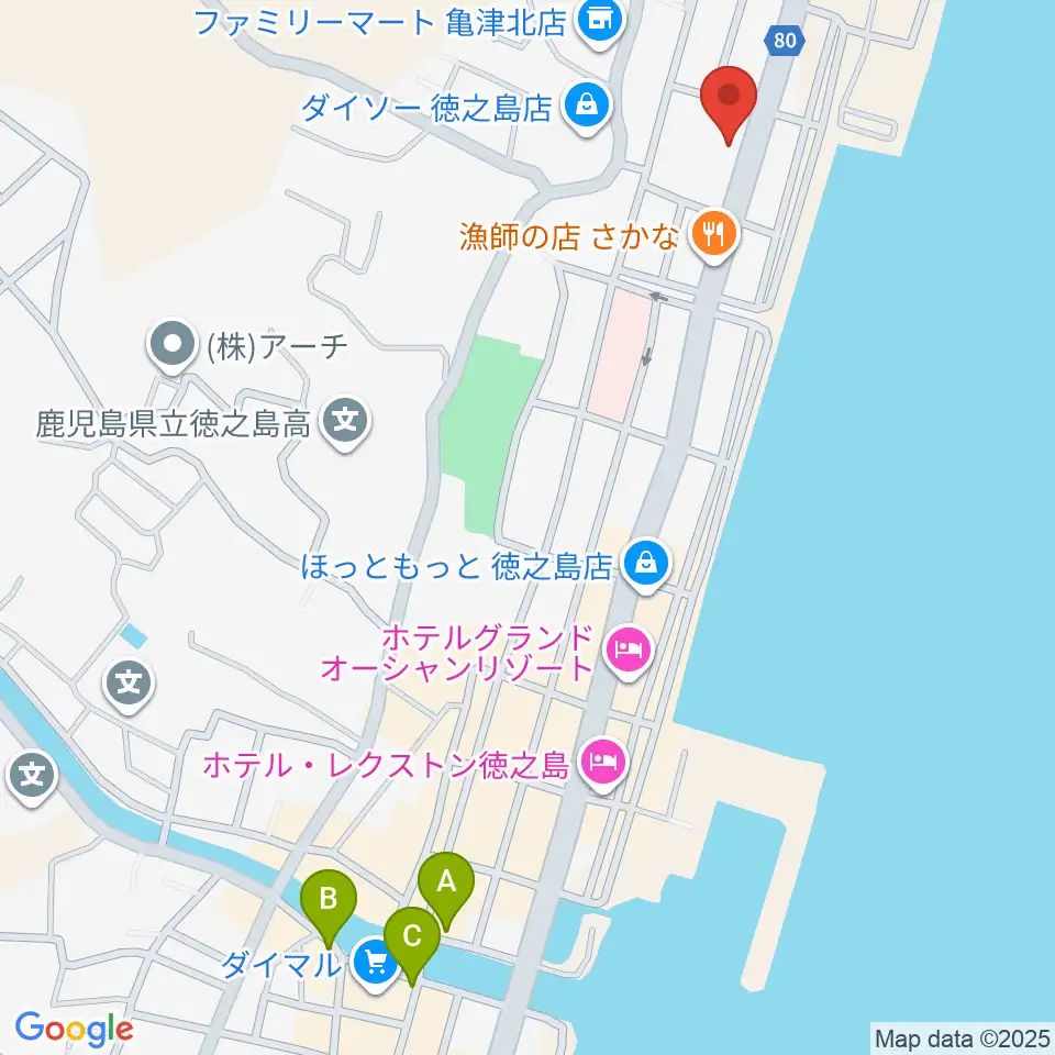 徳之島町文化会館周辺の駐車場・コインパーキング一覧地図
