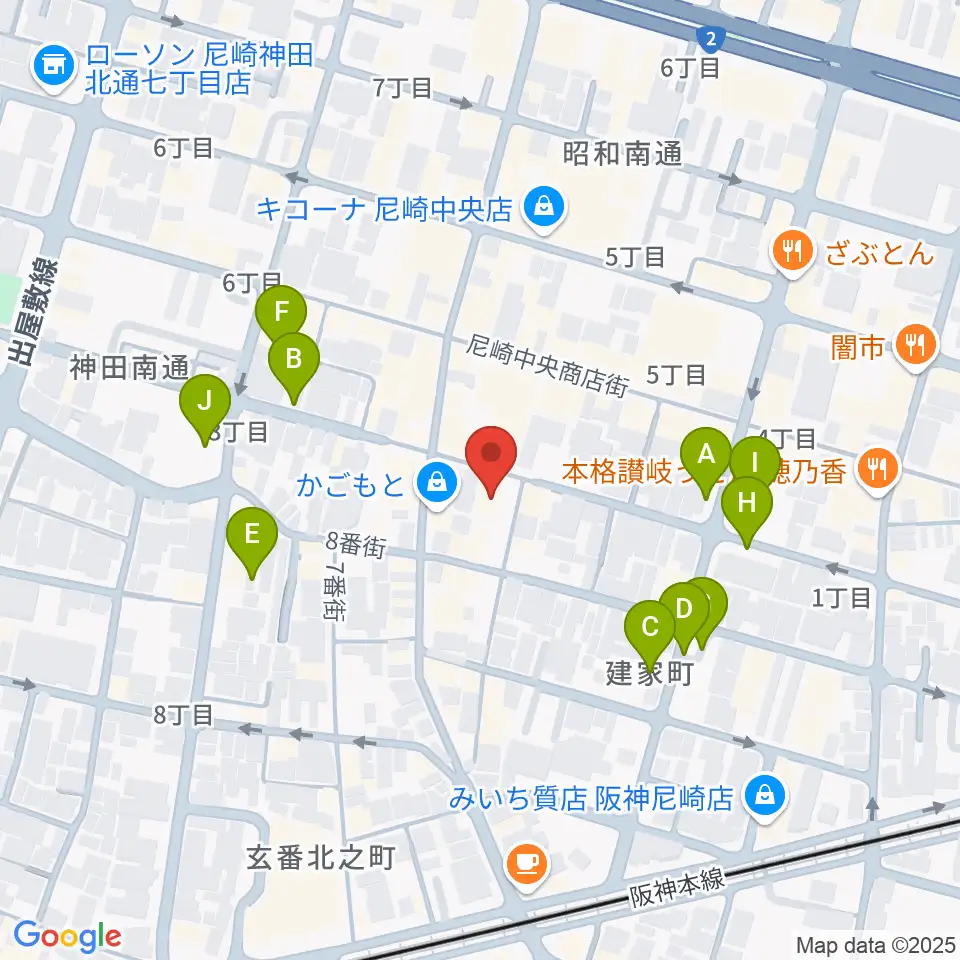 尼崎tora周辺の駐車場・コインパーキング一覧地図