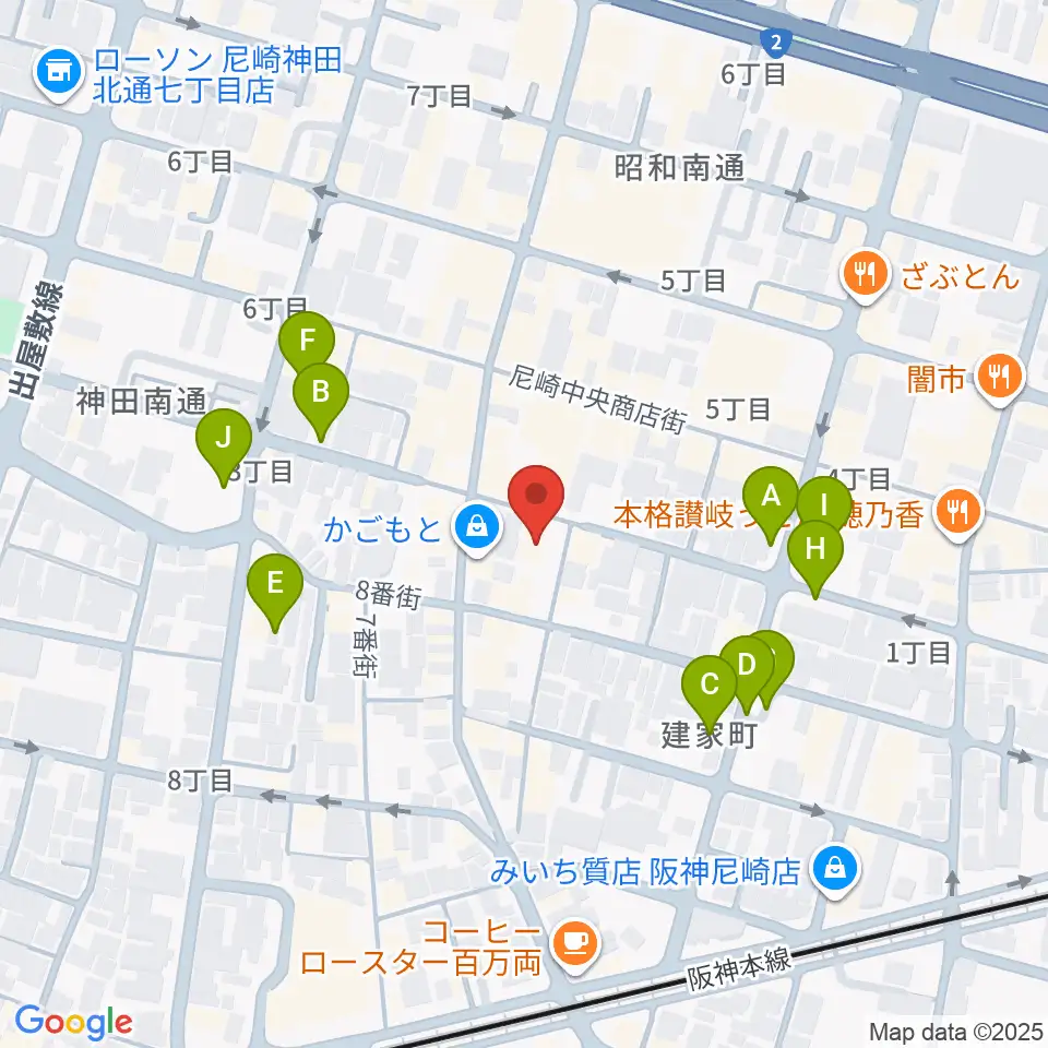 尼崎tora周辺の駐車場・コインパーキング一覧地図