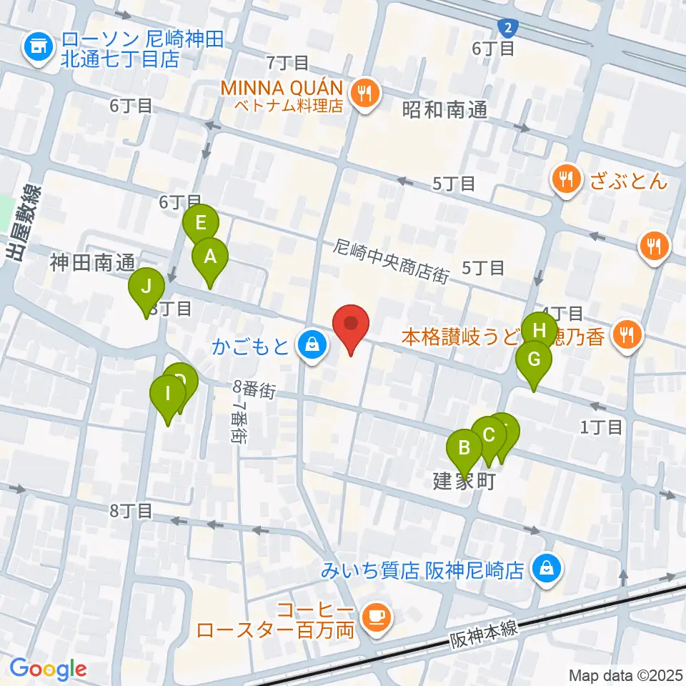 尼崎tora周辺の駐車場・コインパーキング一覧地図