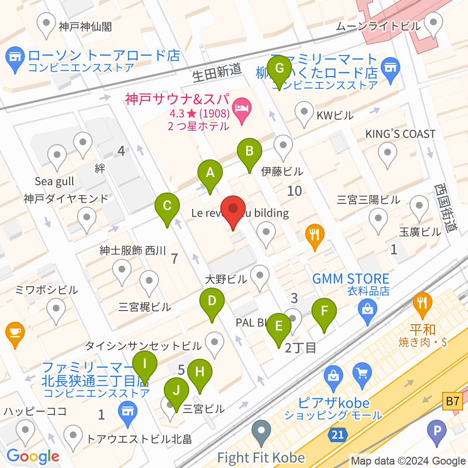 Underground Gallery周辺の駐車場・コインパーキング一覧地図