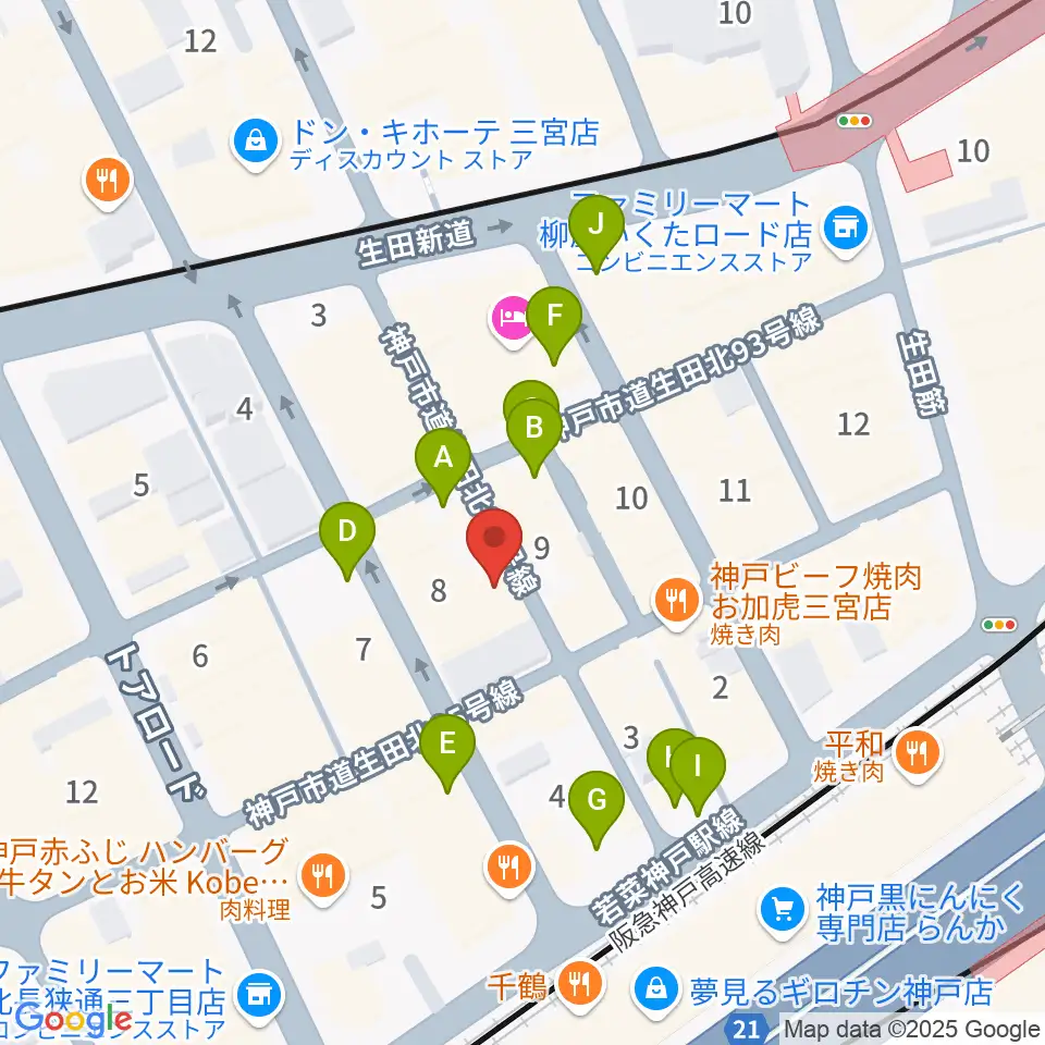 Underground Gallery周辺の駐車場・コインパーキング一覧地図