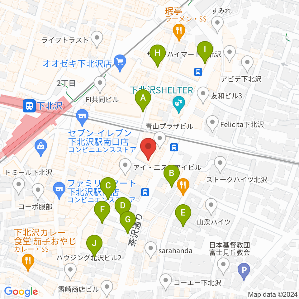 下北沢CLUB Que周辺の駐車場・コインパーキング一覧地図