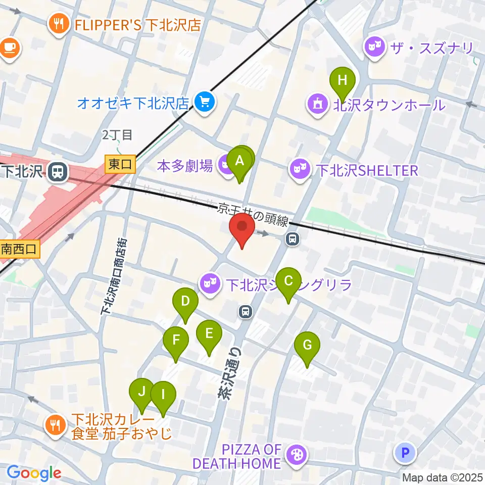 下北沢CLUB Que周辺の駐車場・コインパーキング一覧地図