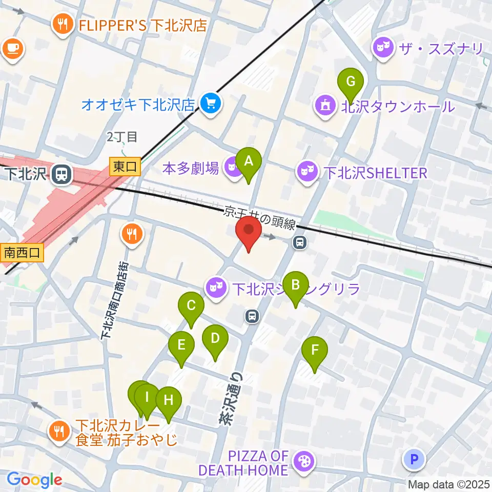 下北沢CLUB Que周辺の駐車場・コインパーキング一覧地図