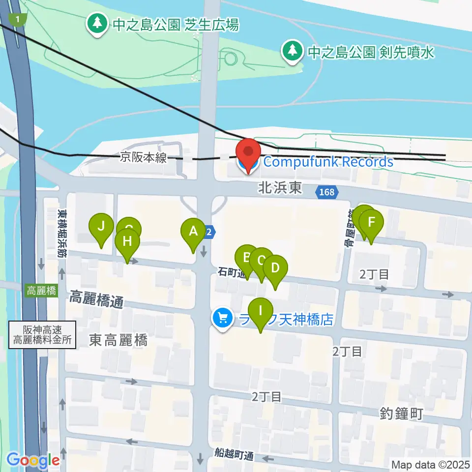 COMPUFUNK RECORDS周辺の駐車場・コインパーキング一覧地図