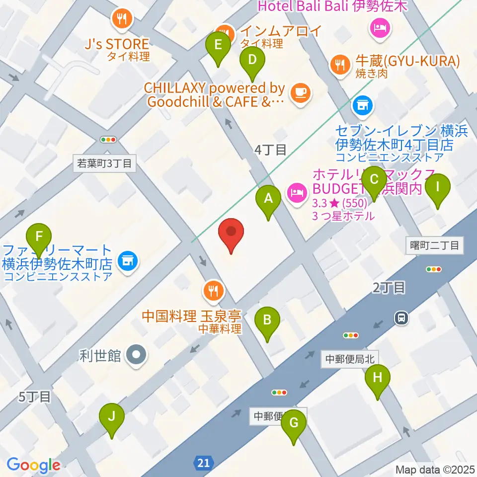 伊勢佐木町CROSS STREET周辺の駐車場・コインパーキング一覧地図