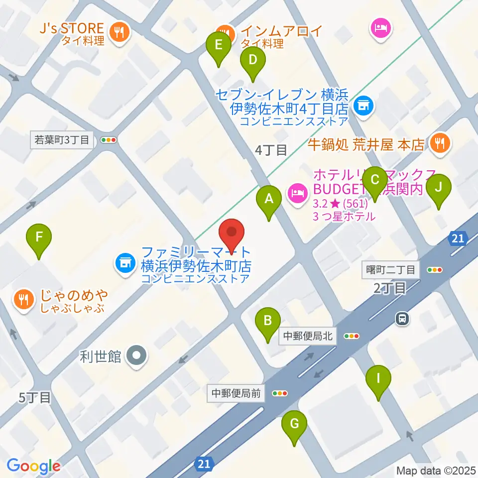 伊勢佐木町CROSS STREET周辺の駐車場・コインパーキング一覧地図