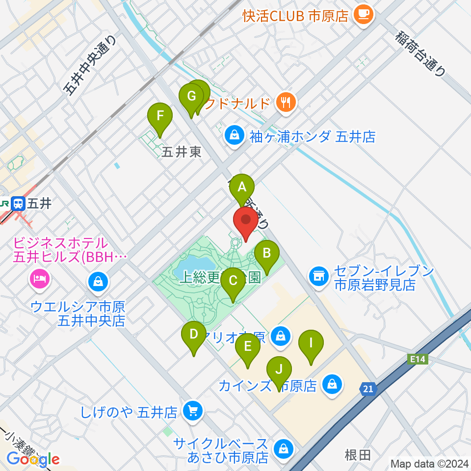 いちはら子ども未来館 weほーる周辺の駐車場・コインパーキング一覧地図