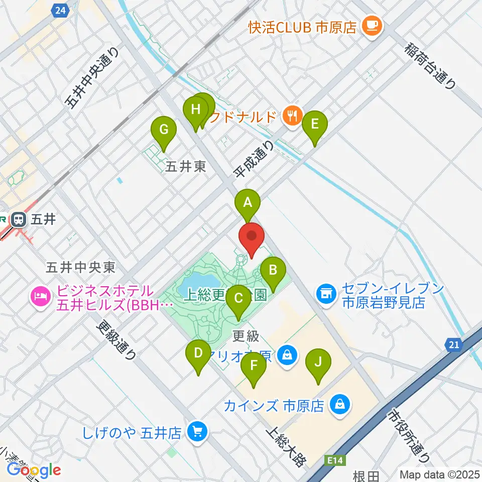 いちはら子ども未来館 weほーる周辺の駐車場・コインパーキング一覧地図