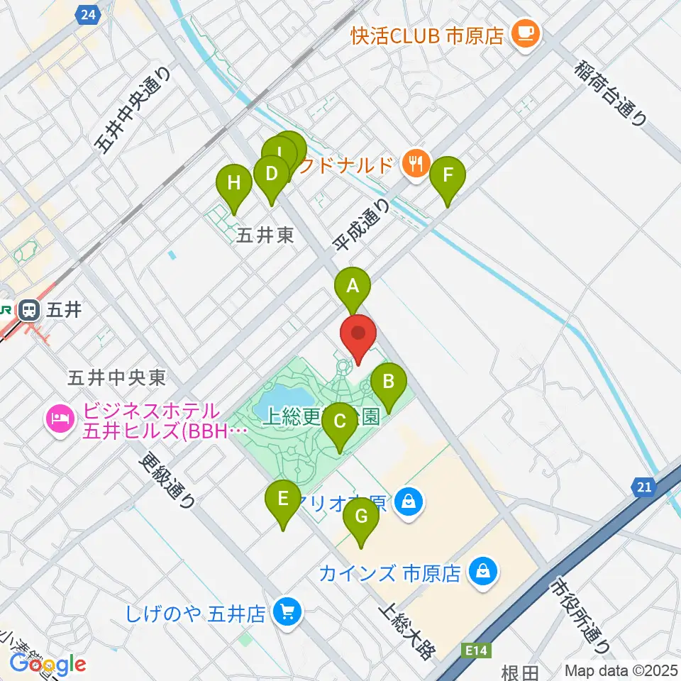 いちはら子ども未来館 weほーる周辺の駐車場・コインパーキング一覧地図