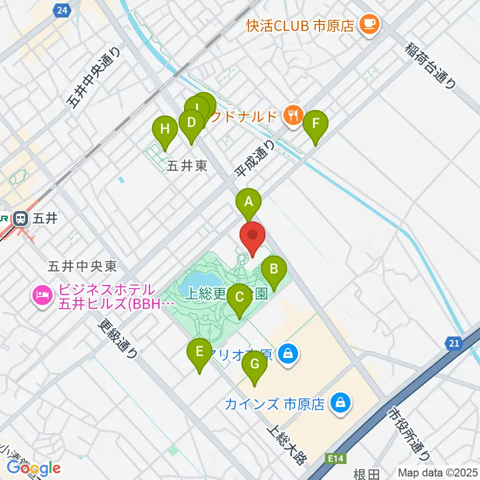 いちはら子ども未来館 weほーる周辺の駐車場・コインパーキング一覧地図