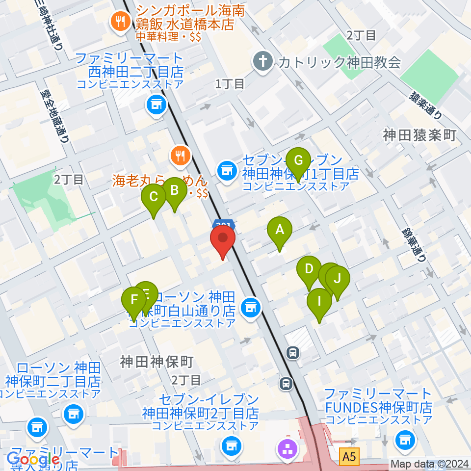 レコード社本店周辺の駐車場・コインパーキング一覧地図