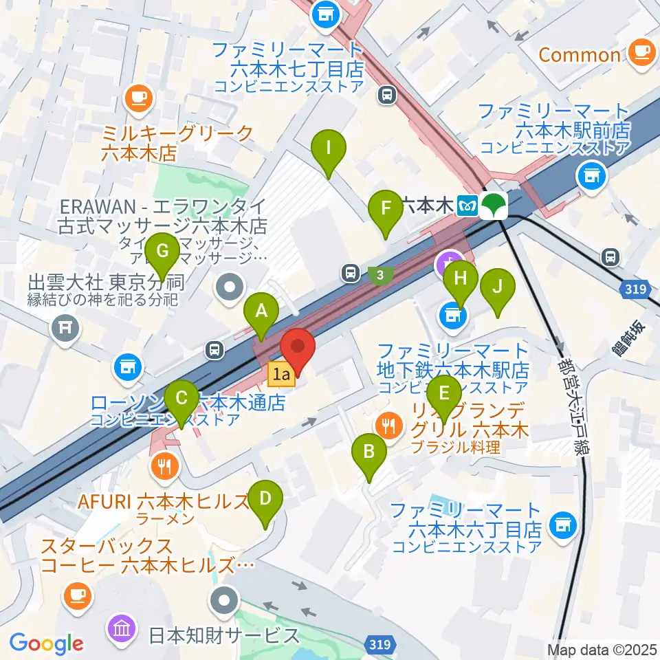 六本木アルフィー周辺の駐車場・コインパーキング一覧地図