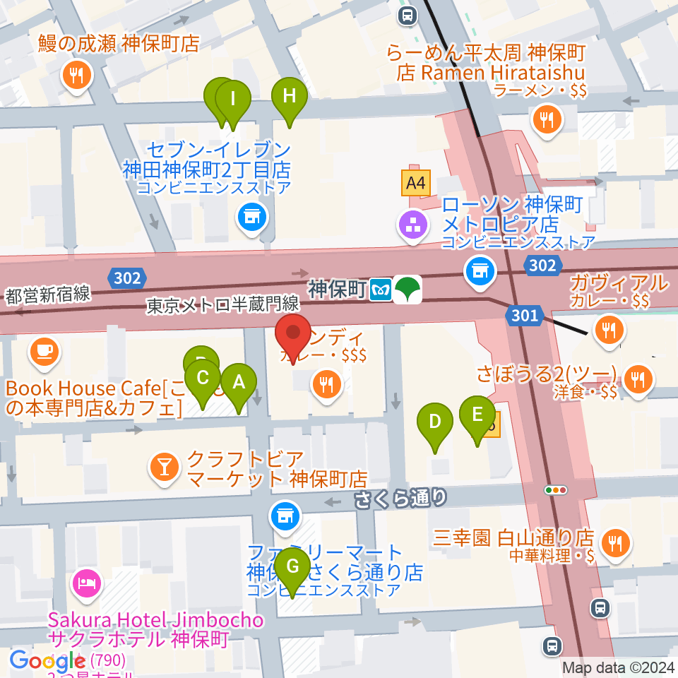 富士レコード社周辺の駐車場・コインパーキング一覧地図