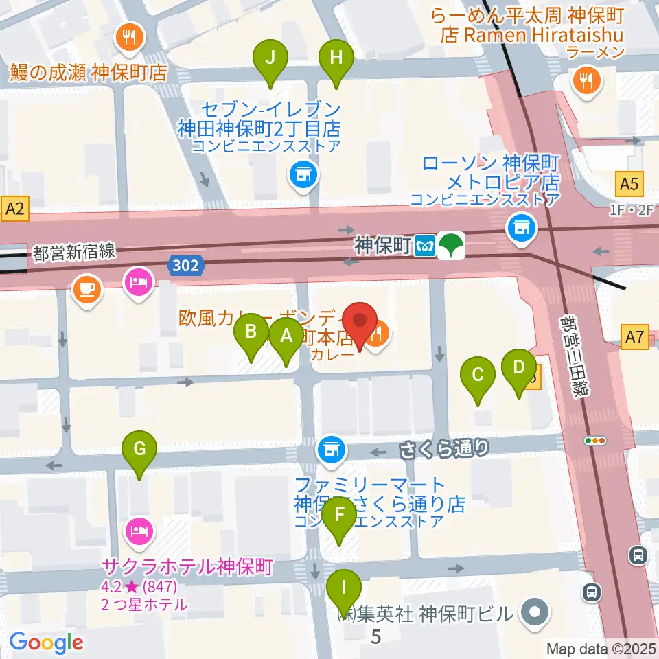 富士レコード社周辺の駐車場・コインパーキング一覧地図