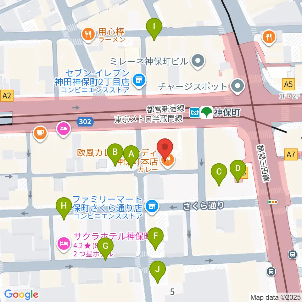 富士レコード社周辺の駐車場・コインパーキング一覧地図