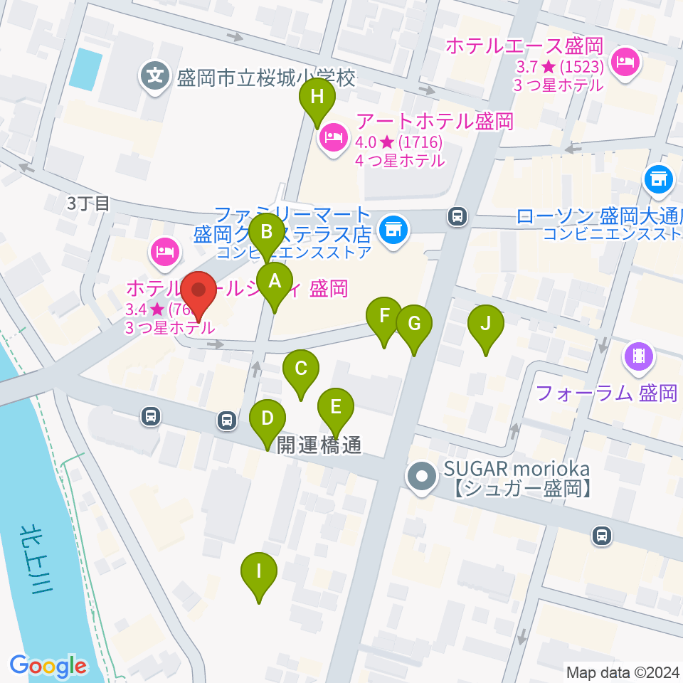 Knowledge Records周辺の駐車場・コインパーキング一覧地図