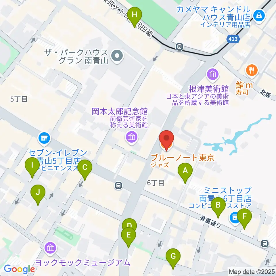 ブルーノート東京周辺の駐車場・コインパーキング一覧地図
