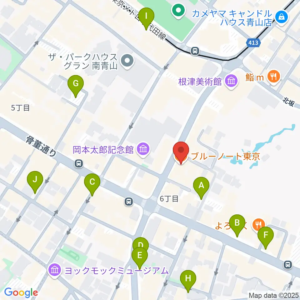 ブルーノート東京周辺の駐車場・コインパーキング一覧地図