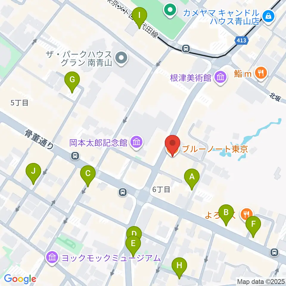 ブルーノート東京周辺の駐車場・コインパーキング一覧地図