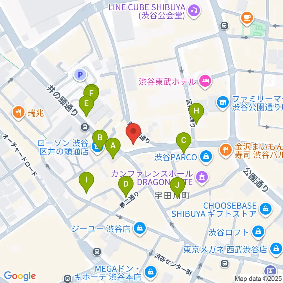 渋谷ROOTS周辺の駐車場・コインパーキング一覧地図