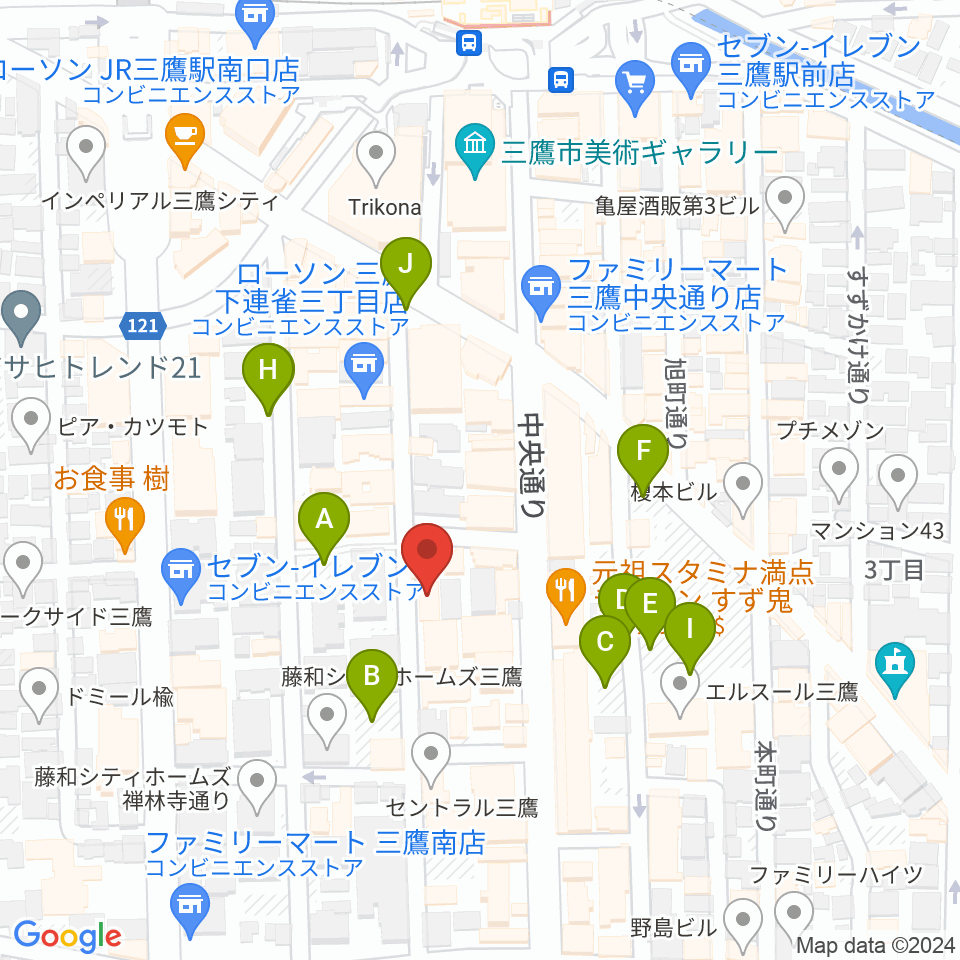 三鷹 パレード周辺の駐車場・コインパーキング一覧地図