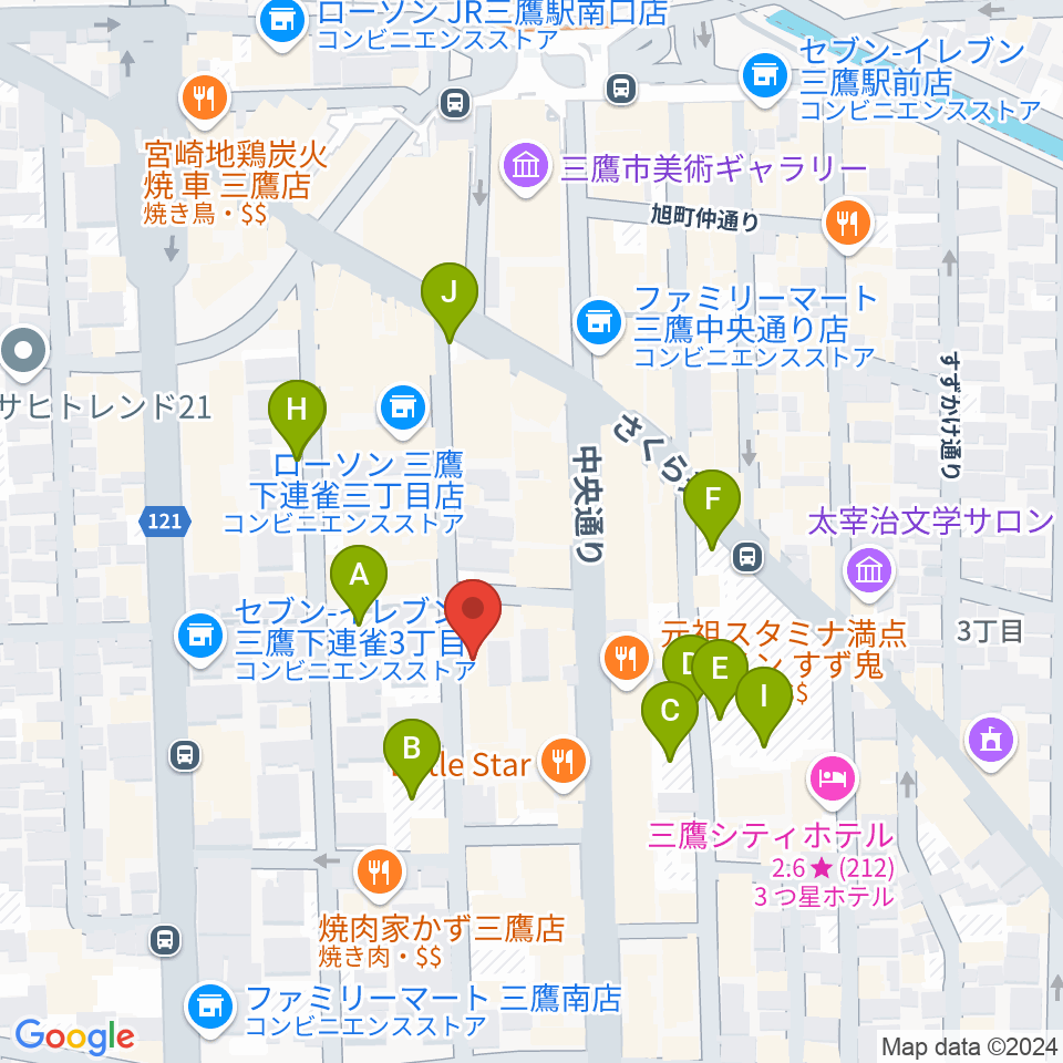 三鷹 パレード周辺の駐車場・コインパーキング一覧地図