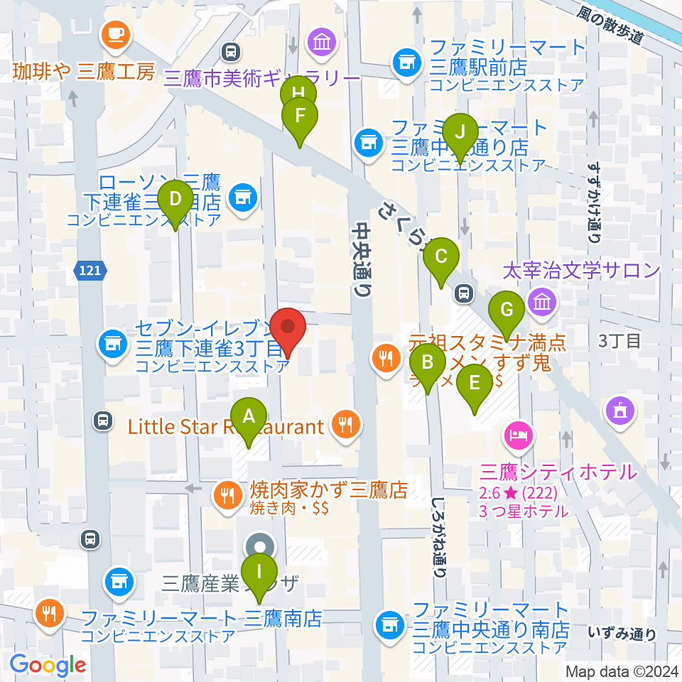 三鷹 パレード周辺の駐車場・コインパーキング一覧地図