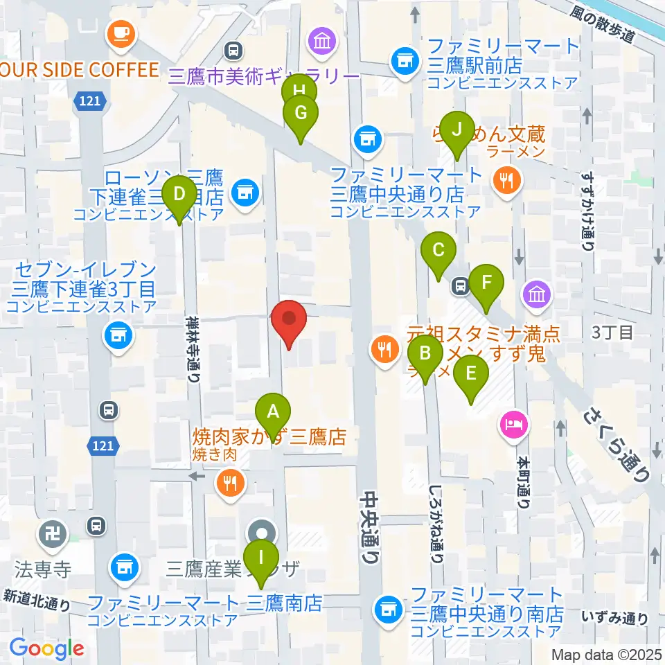 三鷹 パレード周辺の駐車場・コインパーキング一覧地図