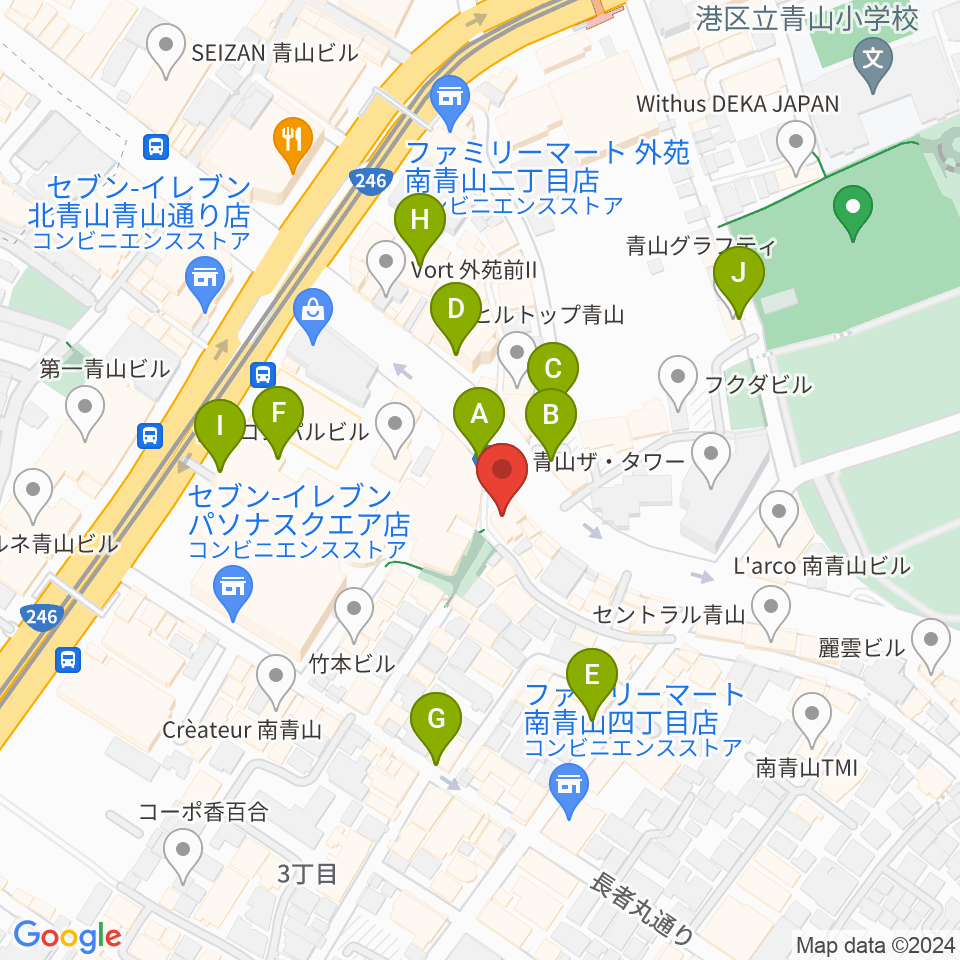 南青山MANDALA周辺の駐車場・コインパーキング一覧地図